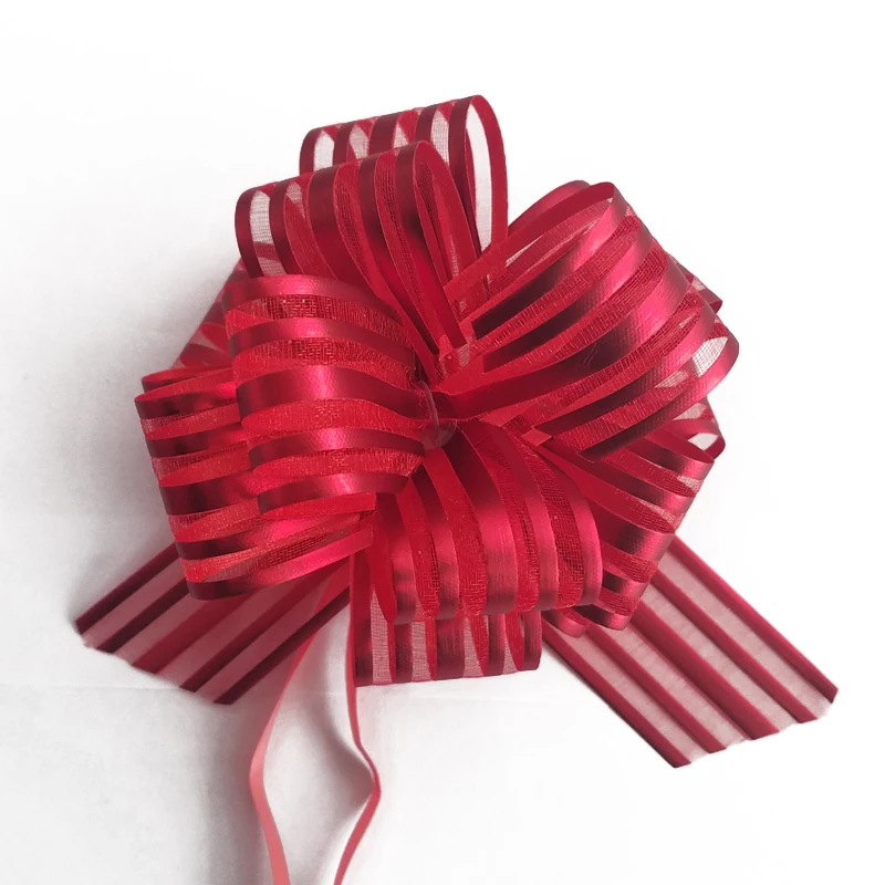 Wonderful Wholesales Curly Giant Bow Customized Brand Ribbon Pull