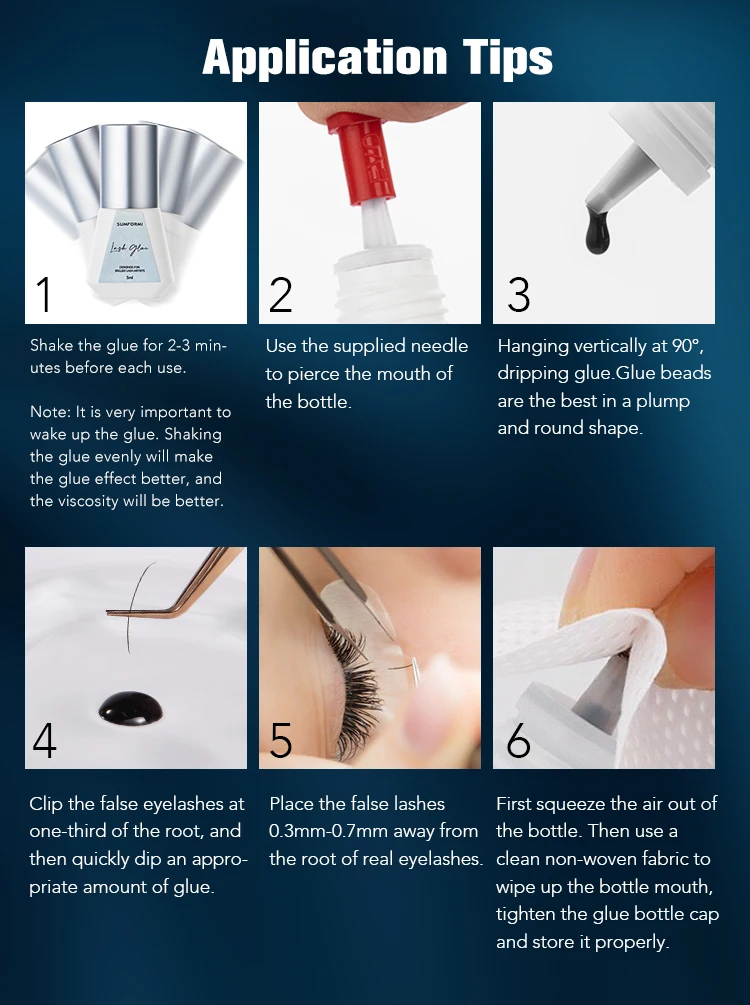 Sumformi Eyelash Extension Adhesive No Fumes Or Burn Oil Resistant