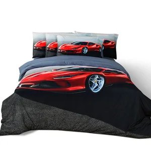 Bedsheets for Kids Cotton Luxury 100% Bedsheet Material King Size Room Kids Bedding Set Cartoon Bed Sheet 3D Print Nature