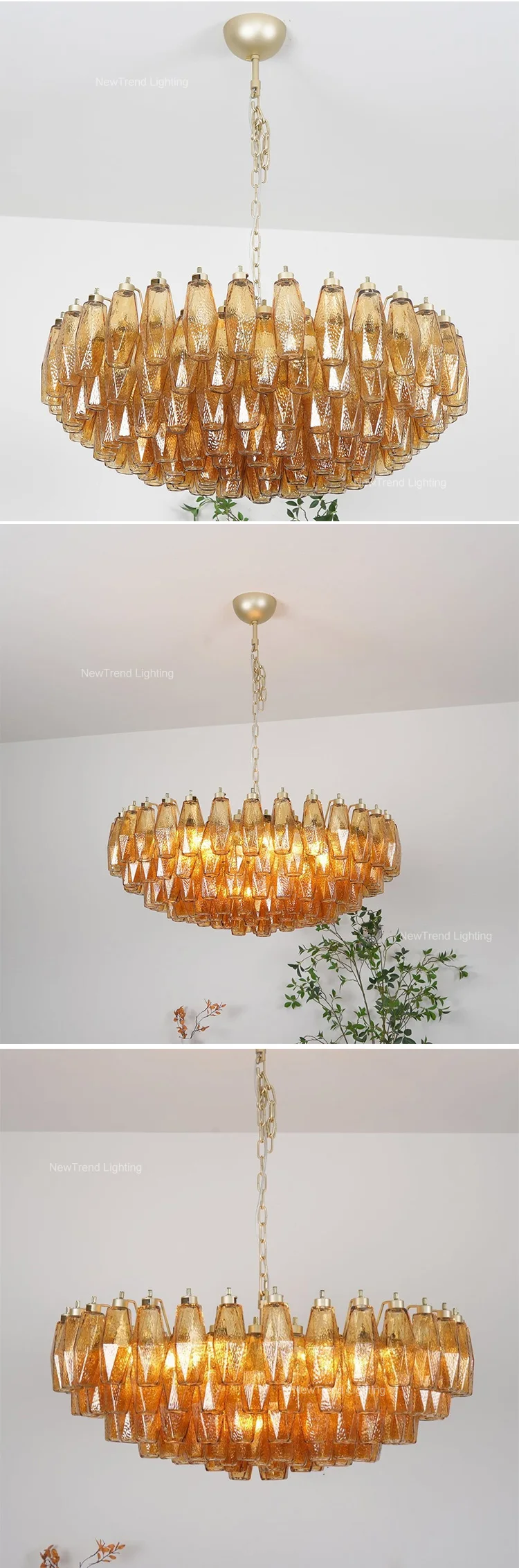 cpl 449 modern luxury pink murano glass chandelier  custom handblown multi head led pendant light for villa dining room  nordic retro interiors-3