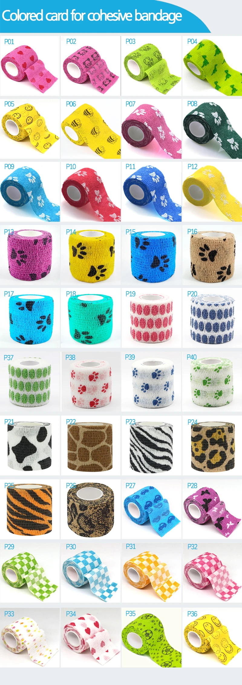 Aertuer Nonwoven Cohesive Elastic Athletic Sport Bandages Football