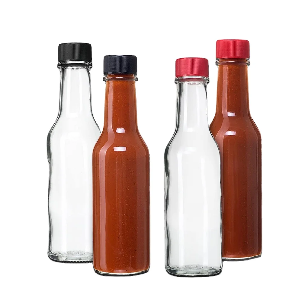 90ml 100ml 150ml Glass Bottle Hot Sauce Bottle Chili Tomato Sauce Glass Bottles With Screw Cap