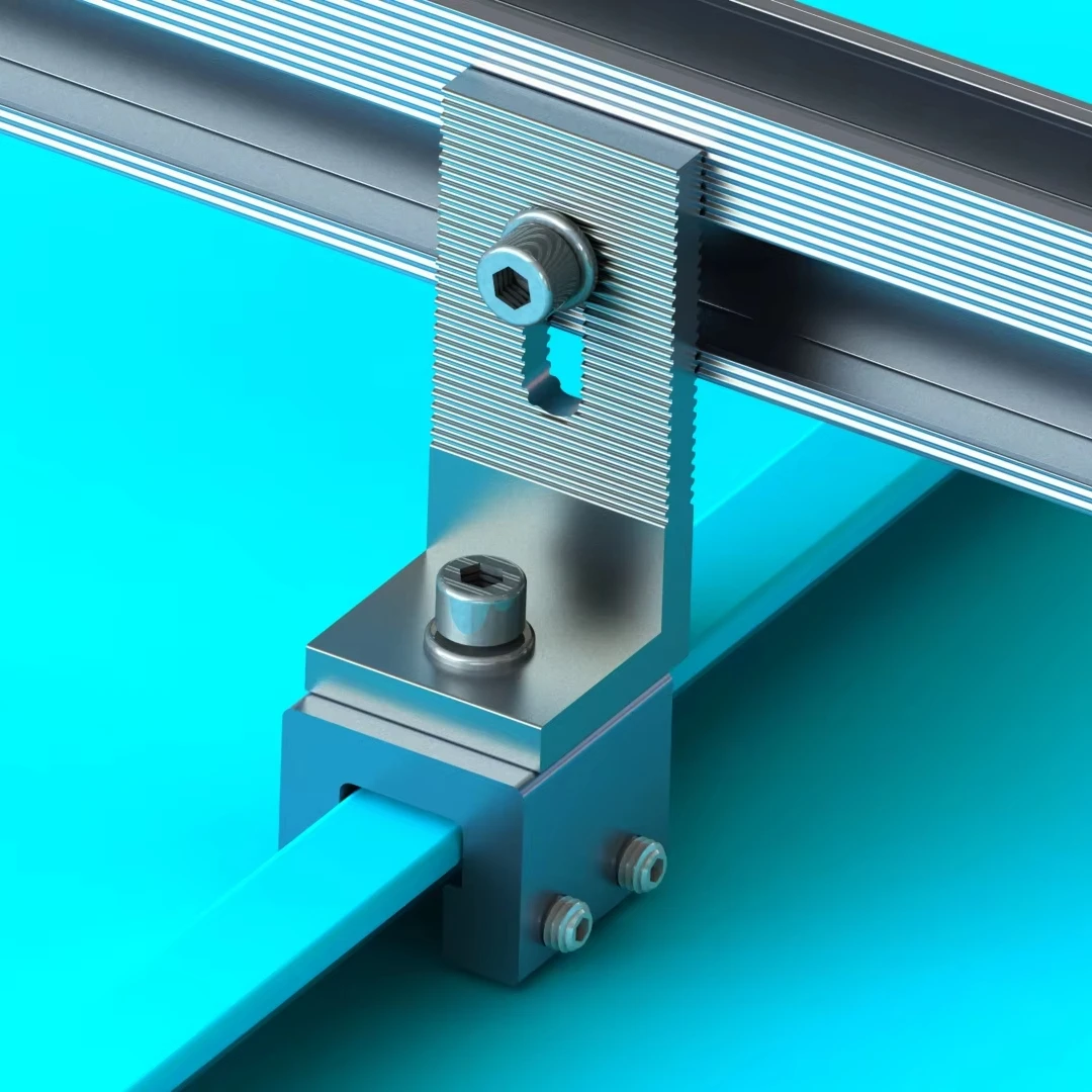 Solar Panel Clip Lock Roof Mount Bracket Metal Roof Aluminum Clamps for Solar Mounting Install