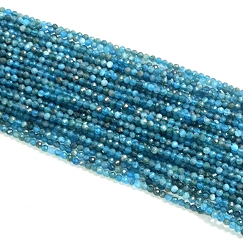 Classic Style Carefully designed Eye-catching Elegantly Varied Faceted-Round Beads 2mm 3mm 4mm Apatite For religious ceremony