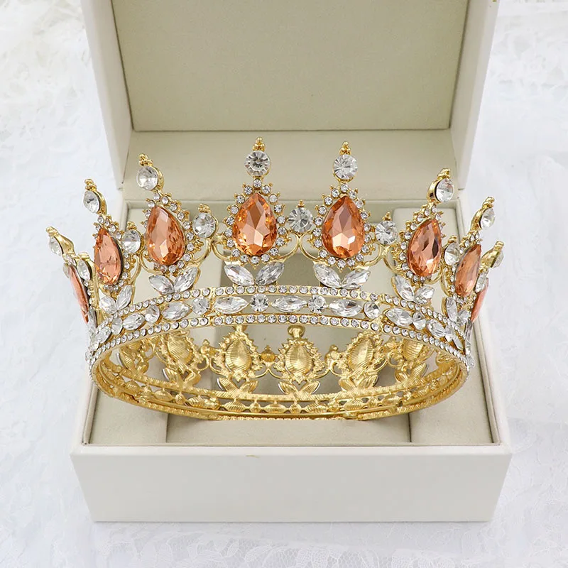 Big Pageant Crystal Crystal  Bride Crown Tiaras  Wedding