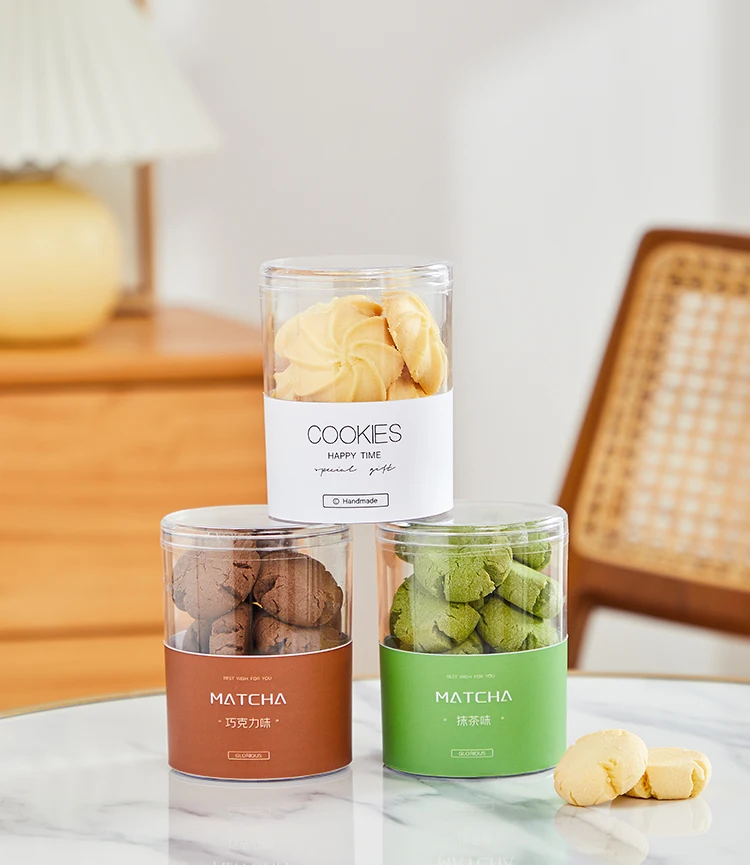 Food Container Transparent Biscuit Cookies Box Packaging Plastic Cookie Box Packaging Cookie Boxes with clear Lid
