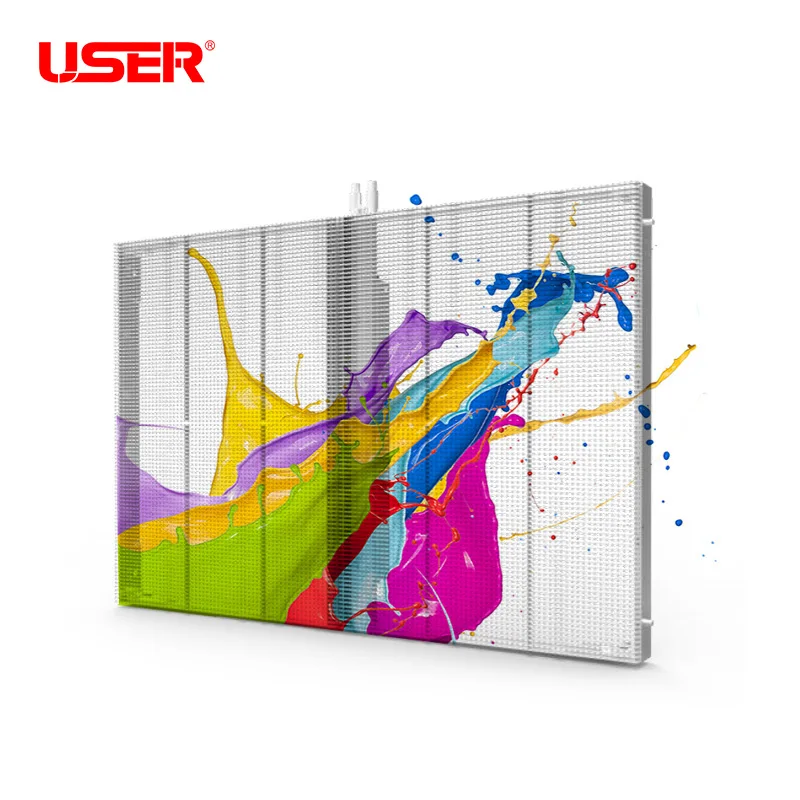 Indoor Soft Transparent Adhesive Super Slim LED Screen Display P10 Flexible Led Transparent Film Screen
