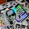 Holographic Eggshell Sticker Printing