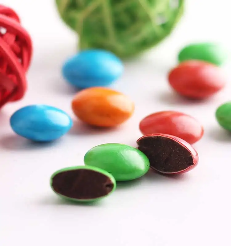 Bulk Candies Colorful Round Small Chocolate Candy Snacks Halal Confectionery Candy Wholesale Milk Chocolate Bean