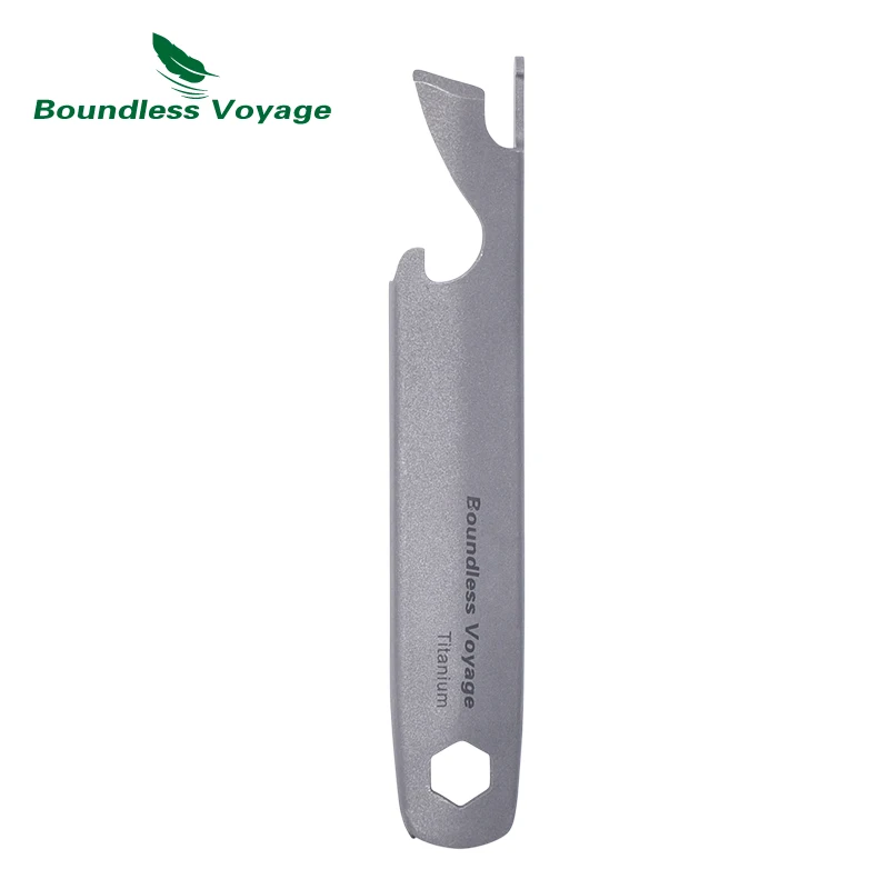 Boundless Voyage High Quality  Titanium  Stackable Camping Pocket  Folding Tableware Knife Fork Spoon Cutlery Set Lightweight
