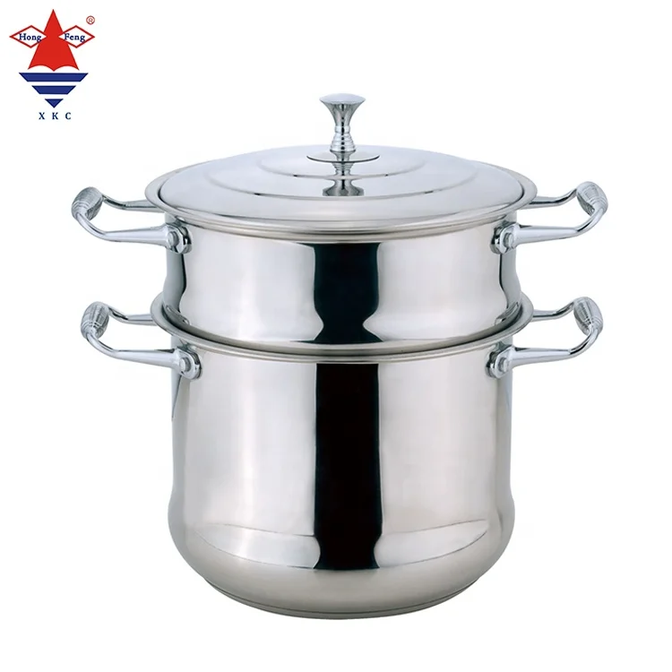 Copper Plated Cooking Pot Couscous Pot Steamer With Cooking Pot Large Capacity Stainless Steel Cookware Sets Metal Handle