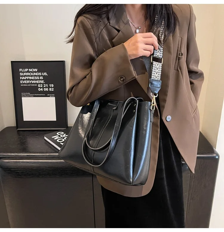 Cpc 2023 New Pu Leather Waterbase Pu Bag For Women Trendy Handbag Large ...