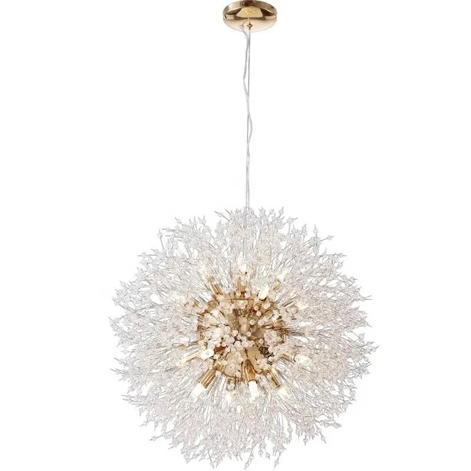 Modern style dandelion fireworks crystal pendant light chandelier for bedroom ETL8910010