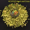Gold heart and cross
