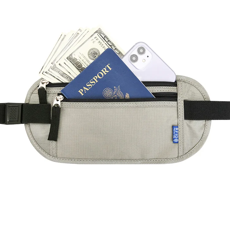 Manufactory Rfid Blocking Money Belt Black Money Belt Rfid Blocking