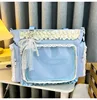 Fiocco di perle blu