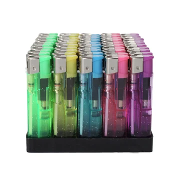Factory wholesale bulk disposable lighters custom logo cigarette smoking electric lighter