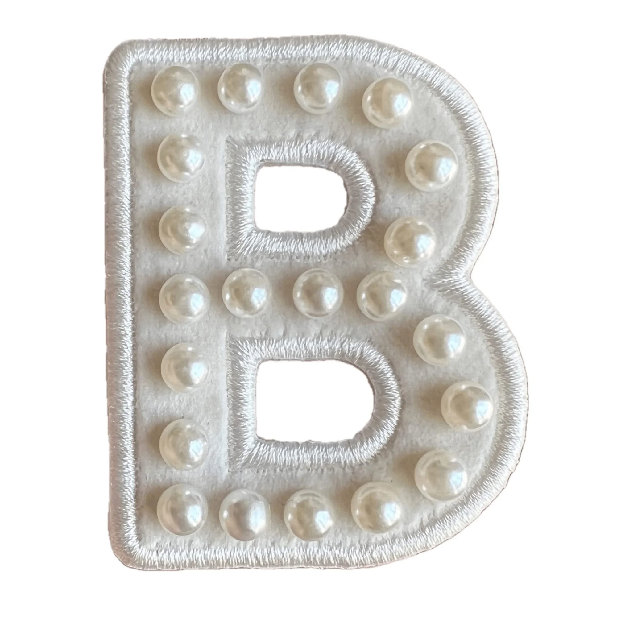 Custom Alphabet Pearl Rhinestone Patches Sew Ironing On Patches ...