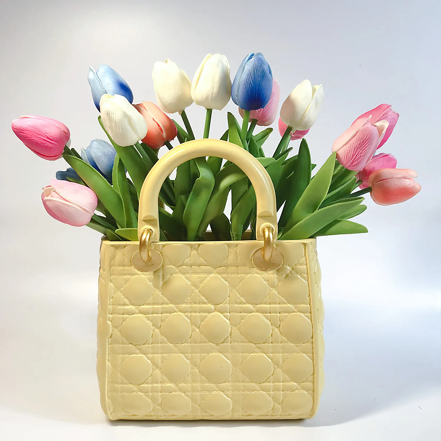 Handmade Resin Vase High Quality Handbags Flower Vase Bags Decorations