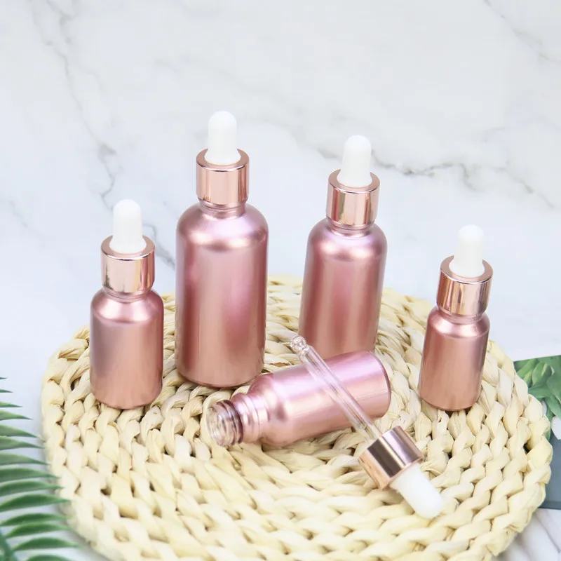 New Product 10ml 15ml 30ml 50ml 100ml Luxury Hair Oil Pink Glass