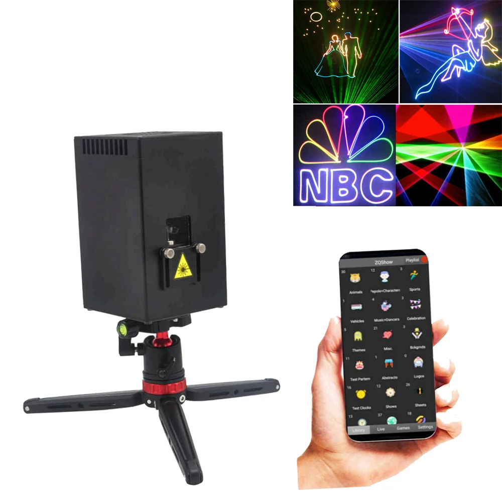 Green Animation Laser Light, High Power Outdoor Smart WIFI APP RGB Laser Animation Projector, Christmas Green Laser Pointer