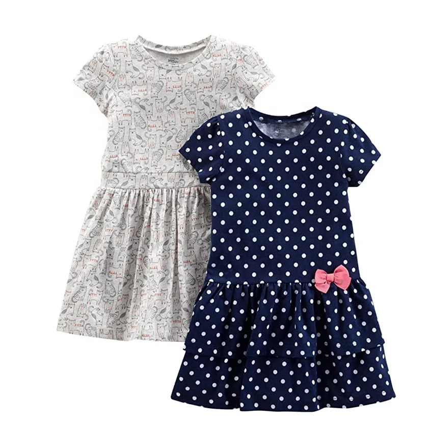 Kids Cotton Frock white touch blue print frocks at Rs 100  piece in North  24 Parganas  Ars Dresses