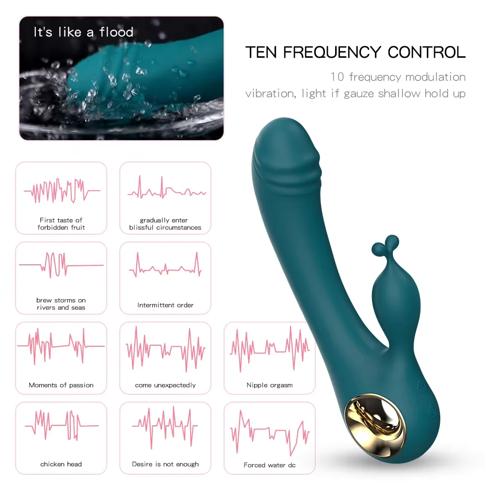 10 vibration speed modes feature diagram for rabbit vibrator