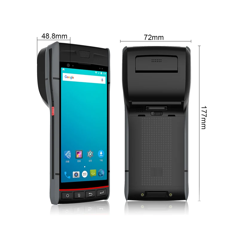 Barway S60 5 дюймов Android 9 0 беспроводной сканер штрих-кодов с принтером портативный PDA мобильный терминал