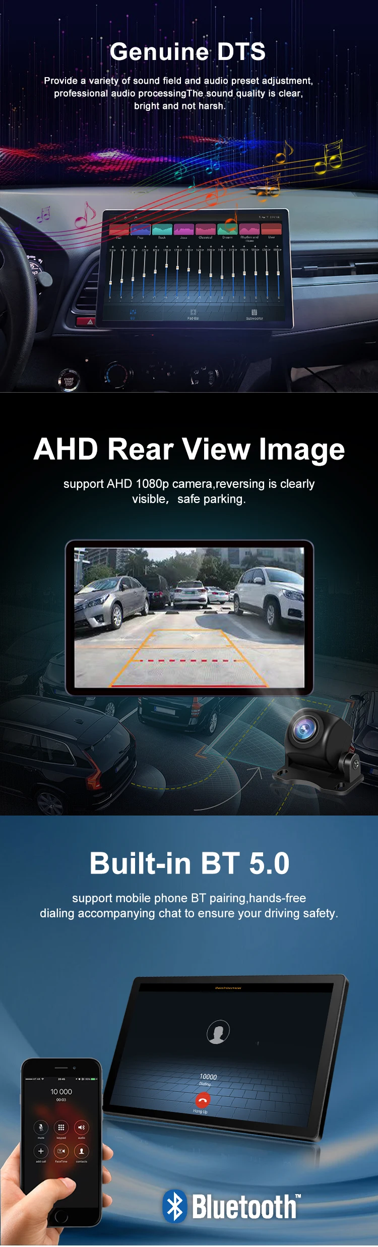 Yeanav 13 Inch Car Android Touch Screen GPS Car Stereo Radio Navigation System Audio Auto Electronics Video Car DVD Player