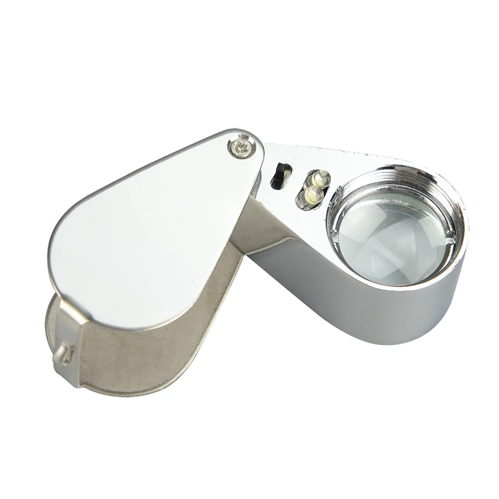 Triplet Lens Diamond Magnifiers,Folding Metal Jewelers Eye Loupes