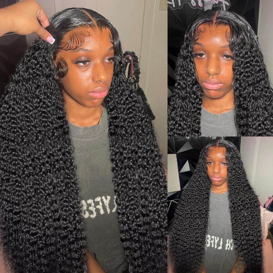 250 Dichte Deep Wave Lace Frontal Perücken Brasilianische Curly Water Wave Lace Front Perücke Verschluss Perücken für Frauen_voghion.com