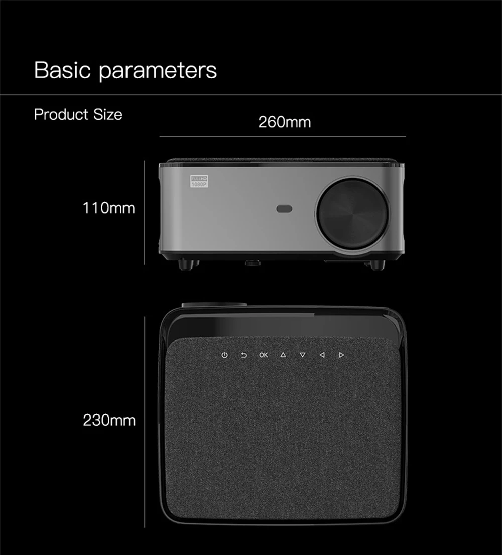 Vgke T28 Led Video Projector 1920p Portable Optional Android Wifi