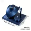 Royal blue brushed jewelry display stand