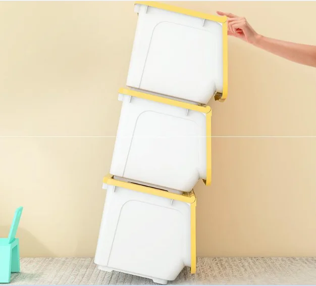 Toy Storage Box Front Open Type Household Sundries Clothes Sorting Box for Books and Snacks Storage Box