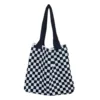 Square grids bag-black and white
