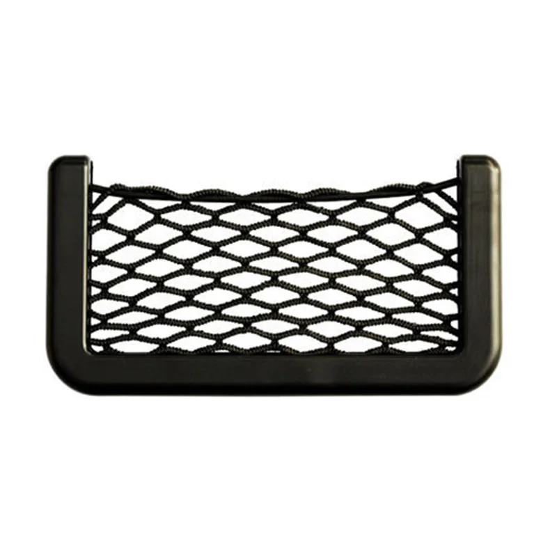 Universal Car Seat Organizer Multi-Function Mobile Phone Holder Travel-friendly ABS Nylon Plastic Mesh Storage Bag for Autos