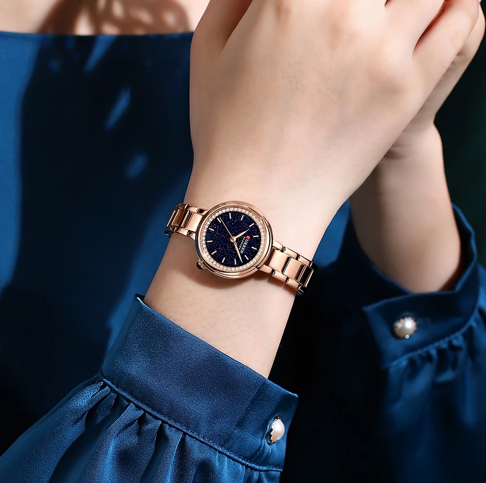 9089 High Quality Ladies Quartz Watch Casual Fashion Watch Diamond Set Steel Band Waterproof Watch Girl Gift Reloj De Mujer