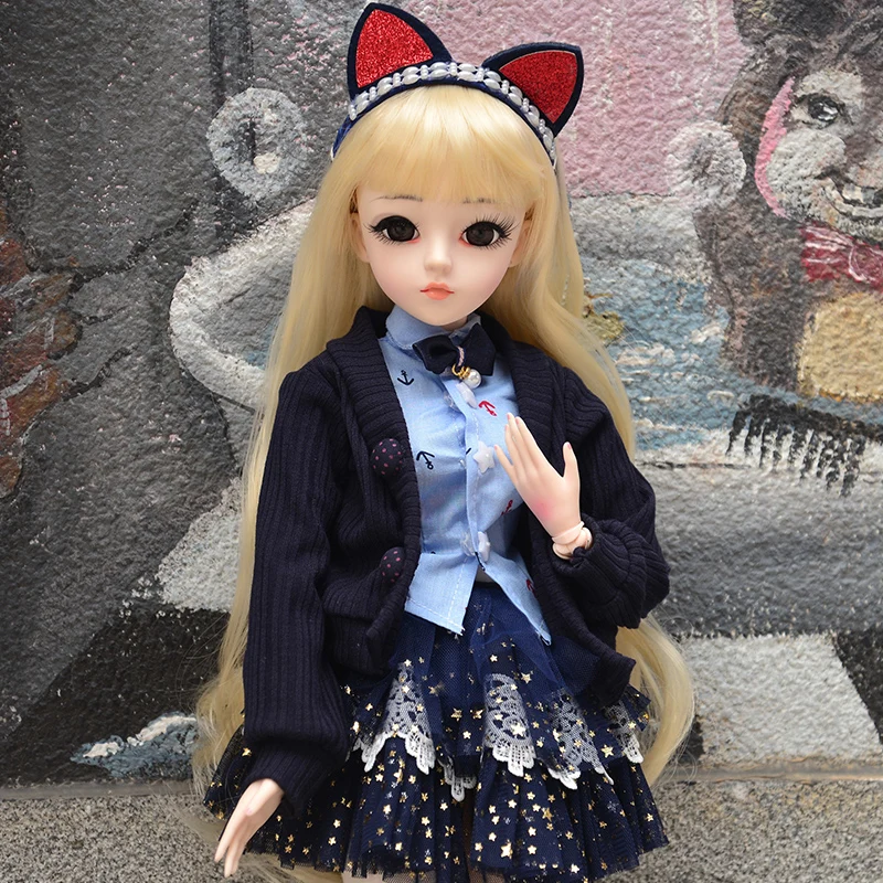 Кукла DORISDOLL со сменными термостойкими длинными прямыми вьющимися волосами, парики для шарнирной куклы 1/3, 60 см, кукла с прямыми вьющимися волосами, оптовая продажа