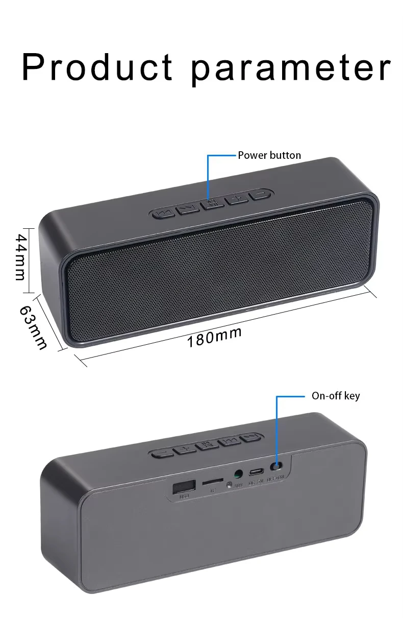 屋外Bluetoothスピーカー,HDサブウーファー,ポータブル,USB互換