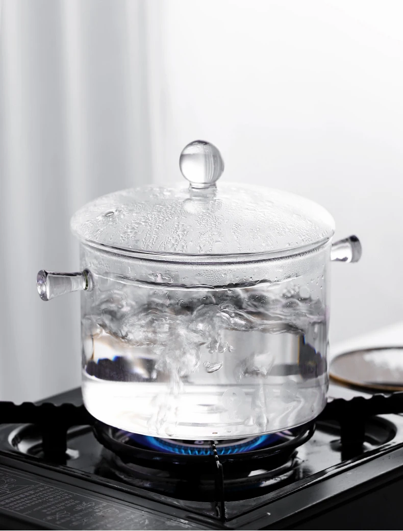 Heat Resistant Borosilicate Glass Cooking Pot Online Price in