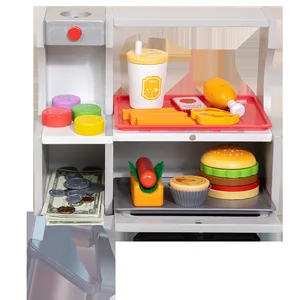 Quality Certifications Children's Mini Microwave Oven Juguetes Wood Preschool Kitchen & Food Pretend Toys for Kids Boys Girls CE