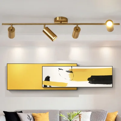 Customizable Length Golden LED Spotlights