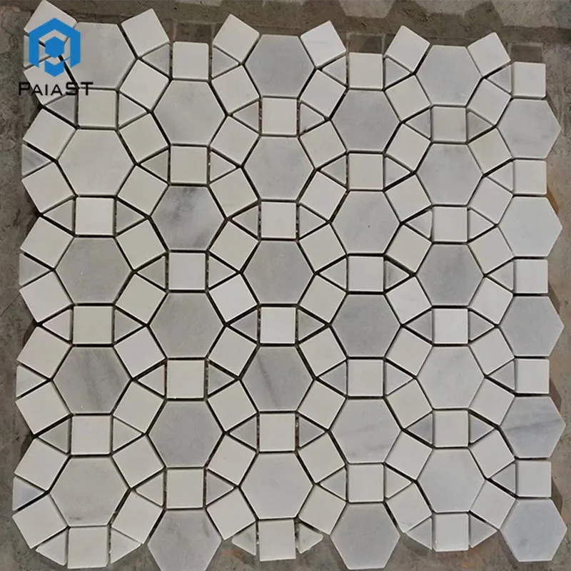 product kitchen backsplash waterjet carrara white marble mosaicmarble mosaic wall tiles bathroom decor-3