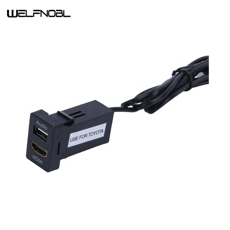 Автомобильный USB-разъем DC 12 В/24 В аудиовыход Hd мультимедийный выход зарядное устройство с несколькими USB-портами для маленького автомобиля