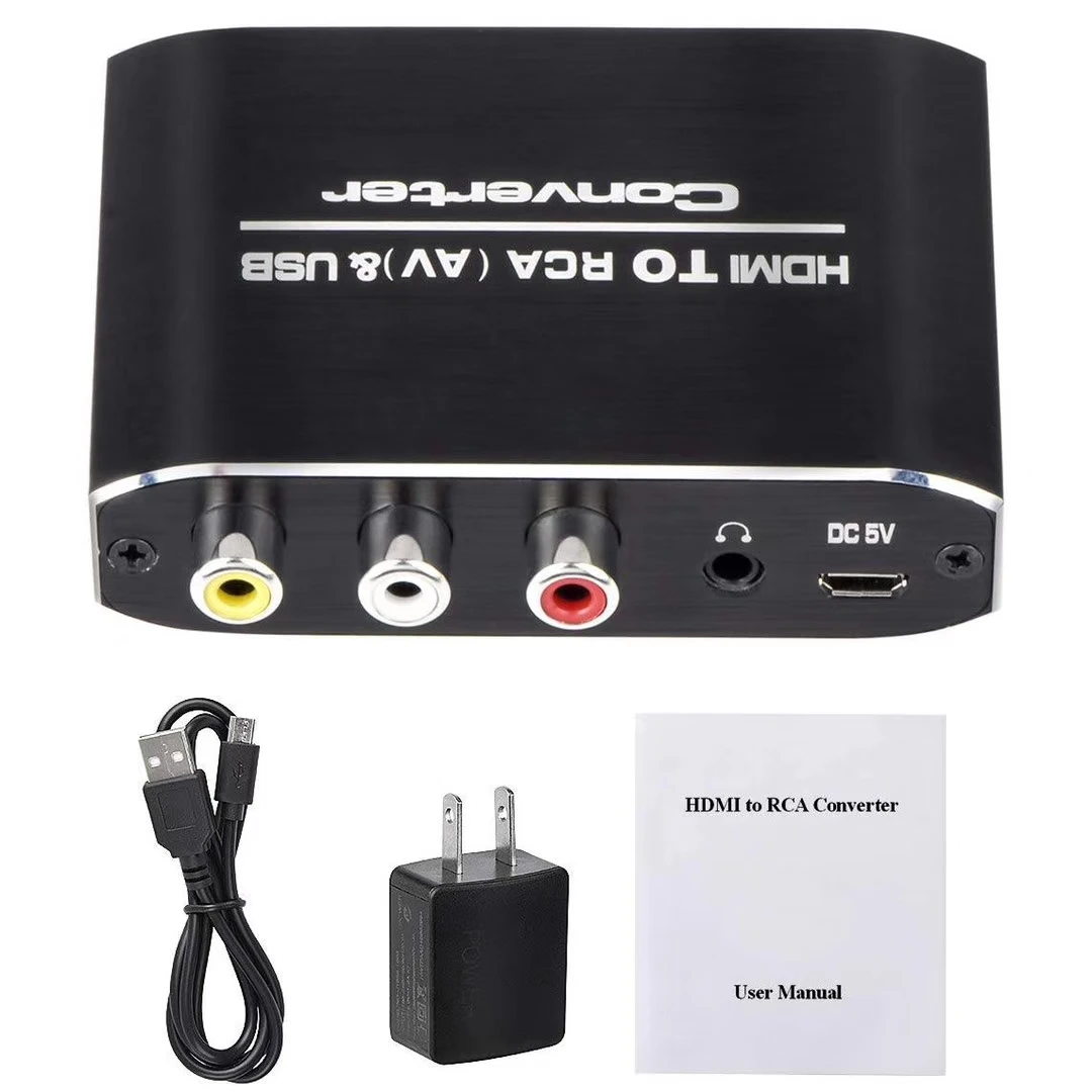 Mini HDMI to AV RCA Composite Converter Audio Video CVBS Converter Full HD 1080P for Fire TV Stick Chomecast