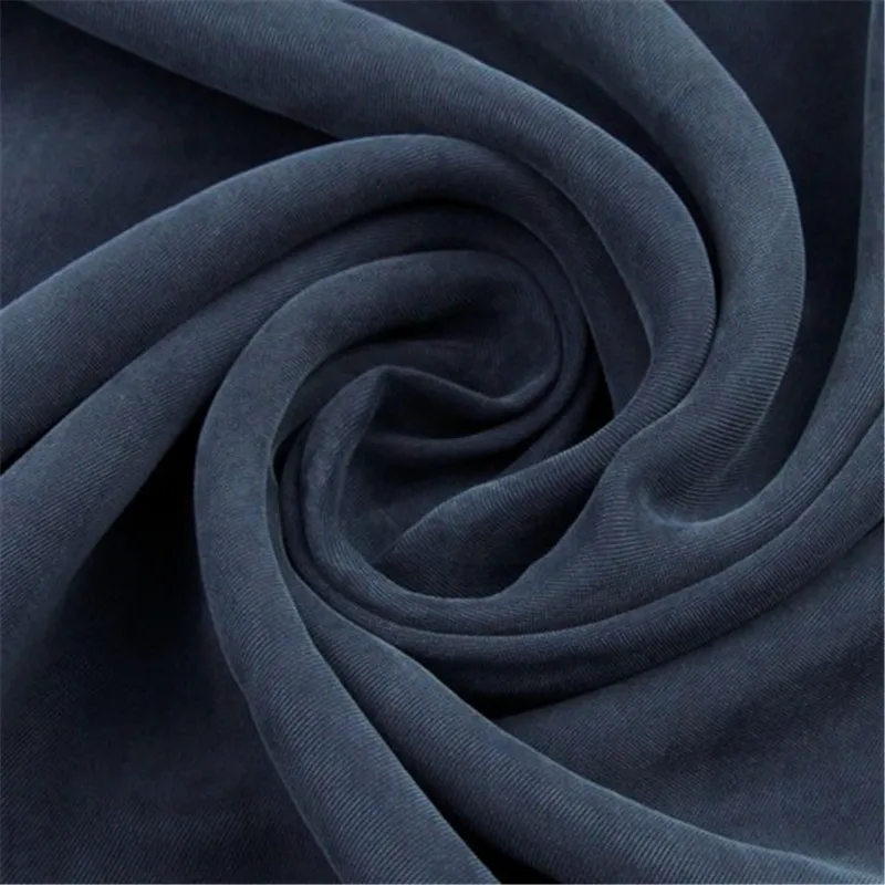 Organic Soft Feeling Heavy Sand Washed Silk Cupro Fabric Copper Dark Color for Sleepwear Underwear Cushion
