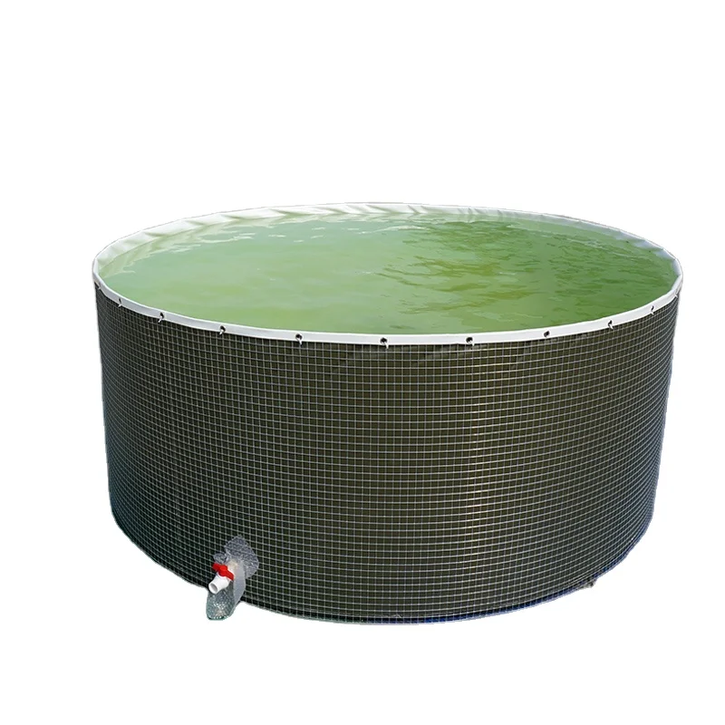 Plastic Pvc Tarpaulin Fish Tank Pond Collapsible Water Tank For Fish Rearing 10000 Litre Pvc Tarpaulin Fish Tank