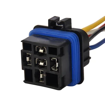 Auto relay socket  5 P  with wire type waterproof socket  ST04