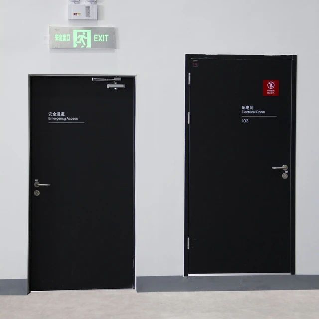 Customized Steel Fire Door with Modern Design Fire-Rated Anti-Theft Feature for Building Workshop Safety for UL Certified