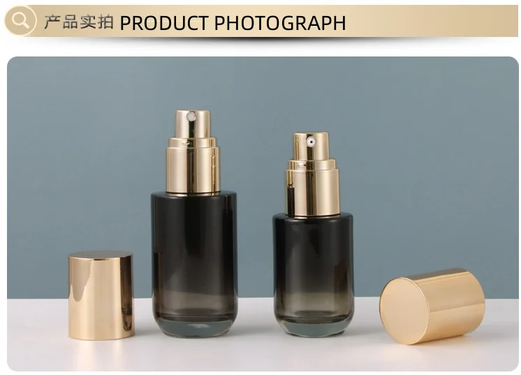Gradual Black Glass Bottle Skin Toner Lotion Essence Sub Bottled ...